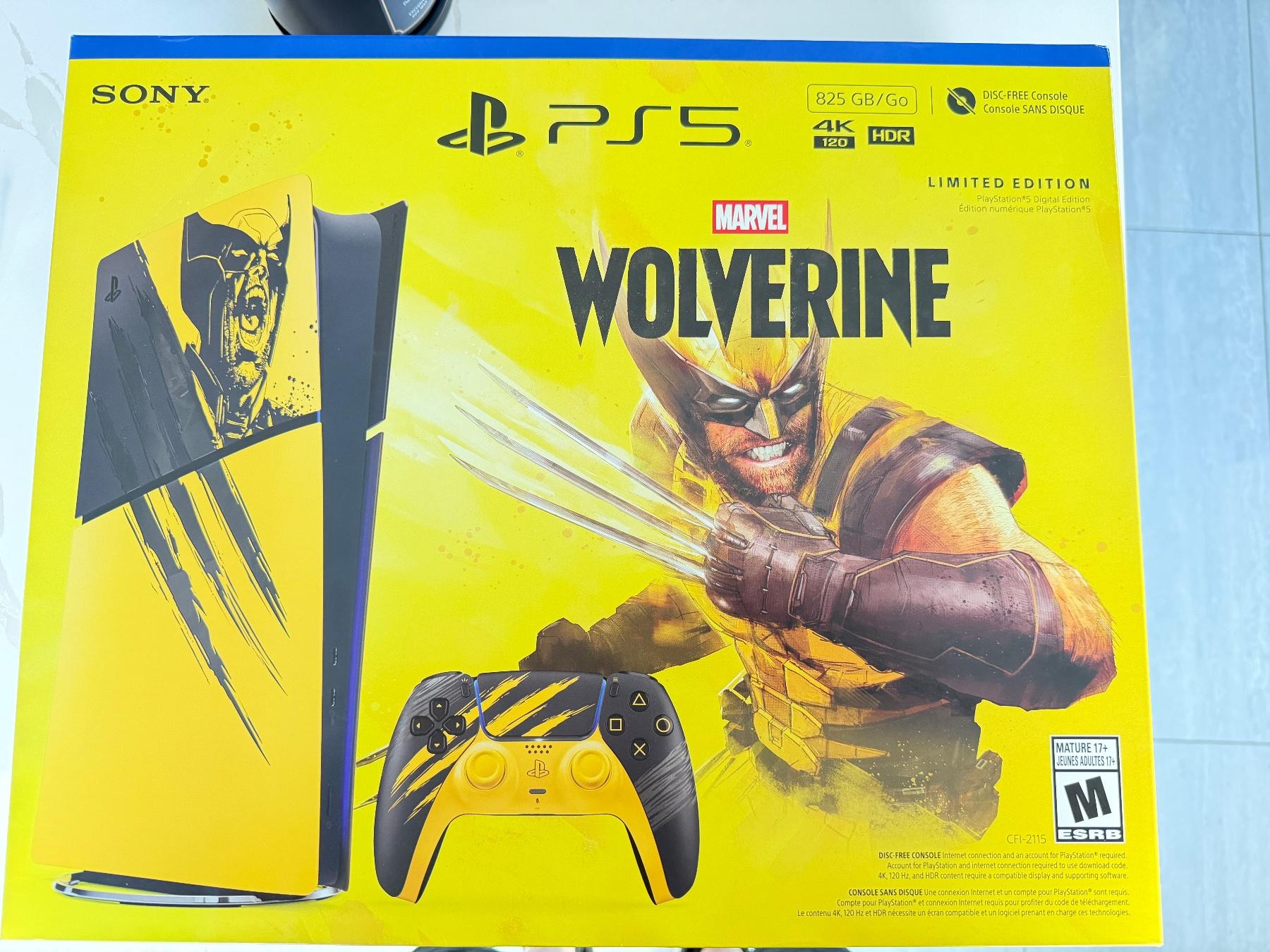 IN HAND Sony PlayStation 5 PS5 Marvel Wolverine Limited Edition 825GB 4K NEW